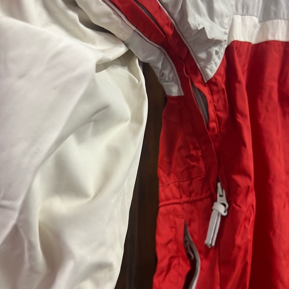 Y2K vintage Limelight Ski Jacket Shell Red and White Sz M - Picture 12 of 15